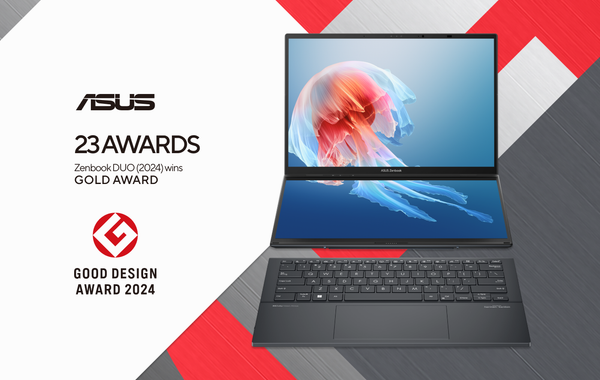 ASUS Earns 23 Honors at Good Design Awards 2024, Including Gold Award for Zenbook DUO (2024)